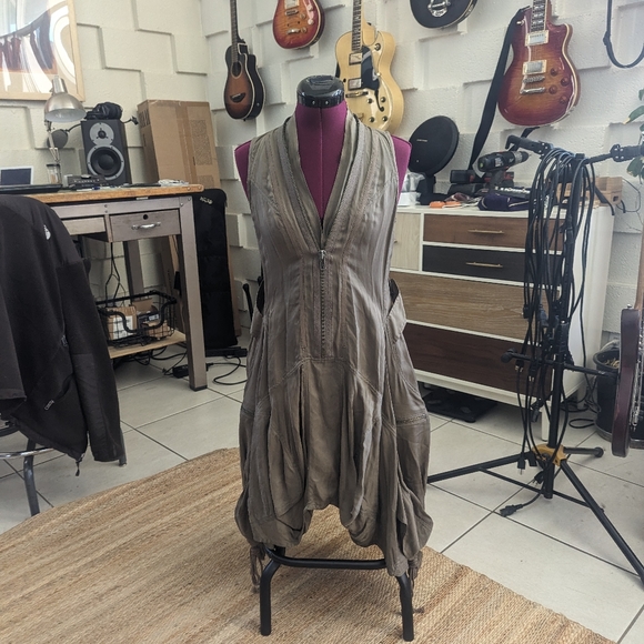 All Saints Zeeda Dress Taupe River Song Cosplay UK8 / US4 - Picture 3 of 8